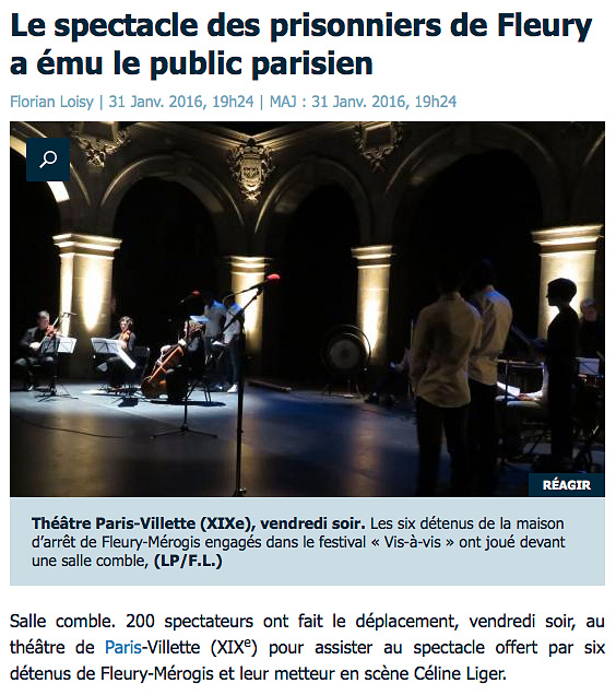 Vis-à-vis : de la prison à la scène